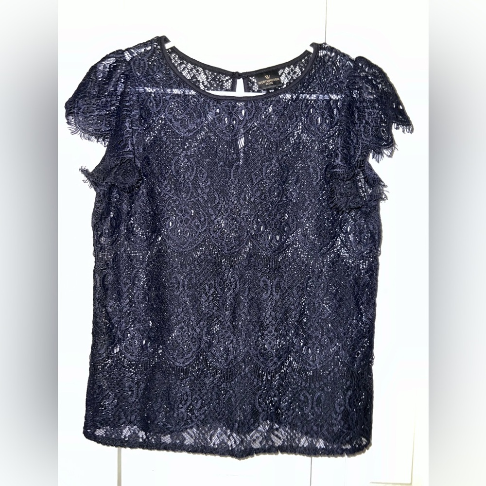 W Worthington petite blouse women’s black size PM